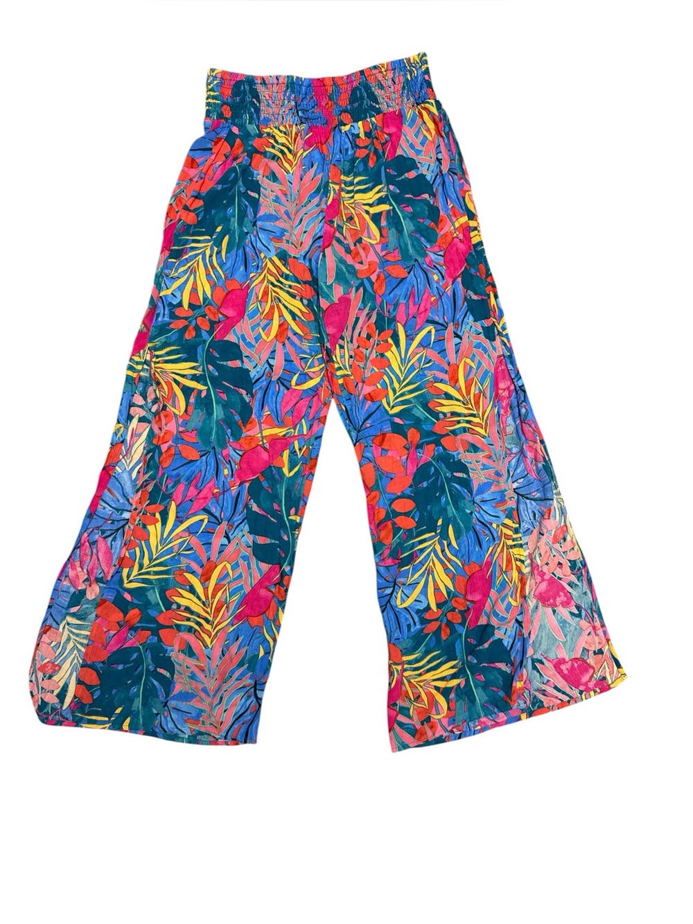 NWT-Kona Sol Women’s Tropical Wide-Leg Split Pants Boho Travel Beach Size Small - Picture 4 of 12